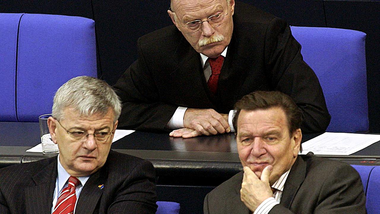 Joschka Fischer, Peter Struck, Gerhard Schröder