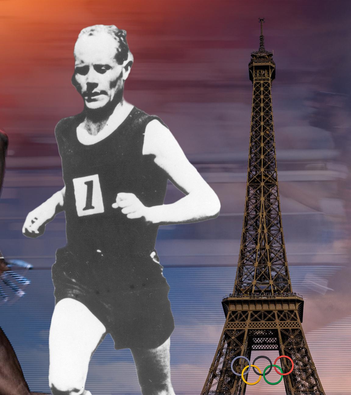 Johnny Weissmüller, Paavo Nurmi, Eiffelturm