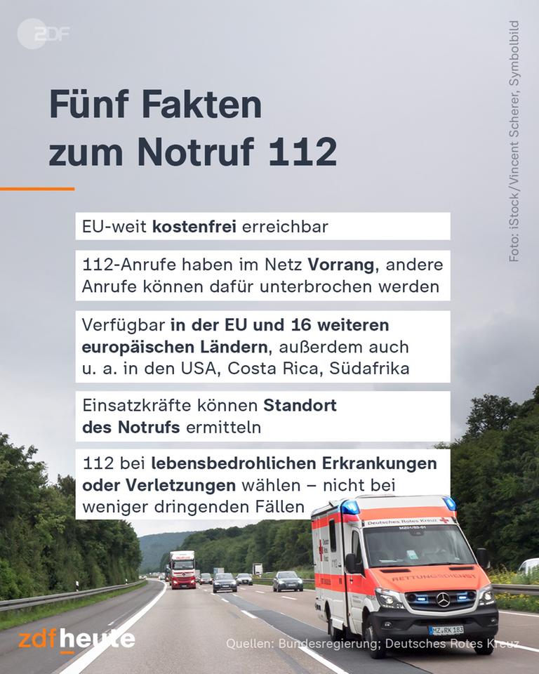 Notrufwagen auf einer Autobahn 