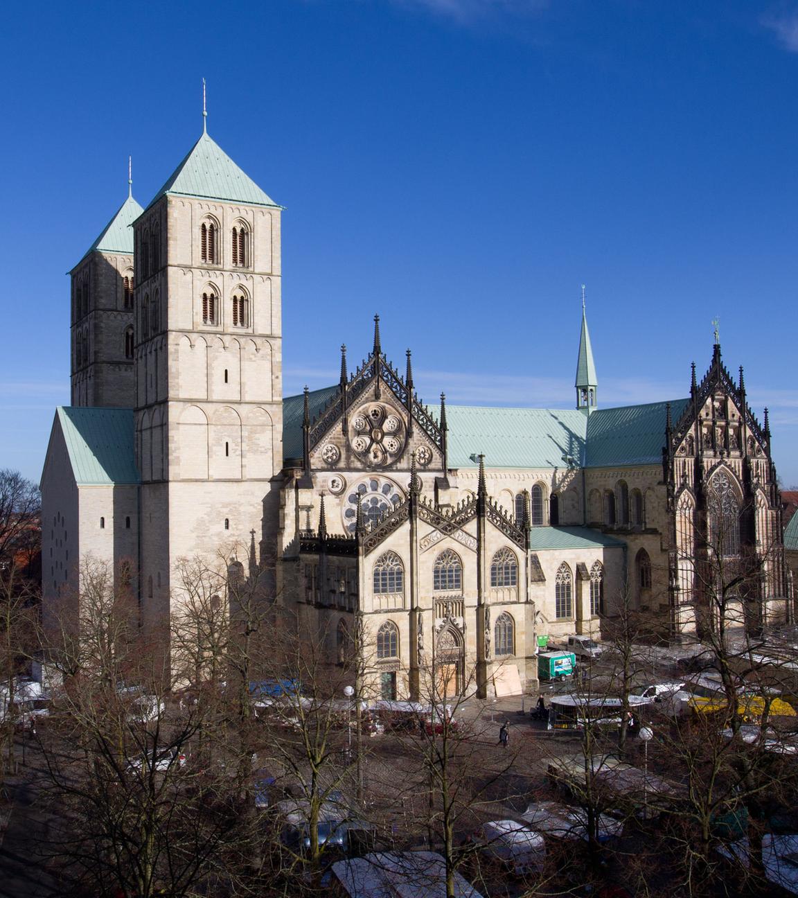 blick auf den dom st. paulus am 06.02.2013 in muenster