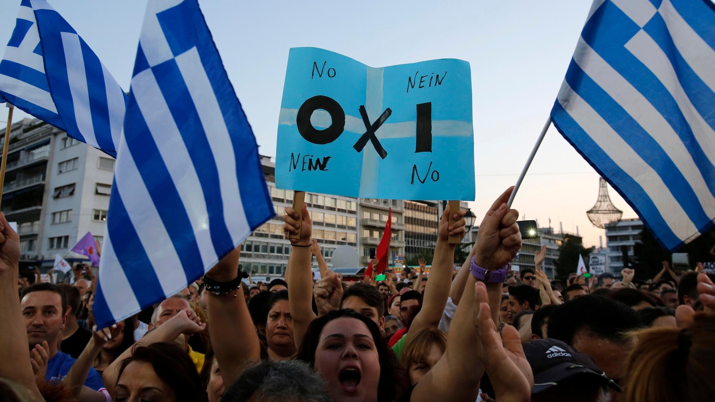 griechische demonstranten in athen 2015
