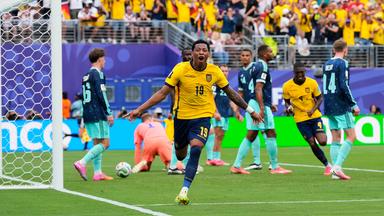 Gonzalo Plata (Ecuador) feiert seinen Treffer zum 2:1 gegen Deutschland im  FIFA Fußball-WM 2026.