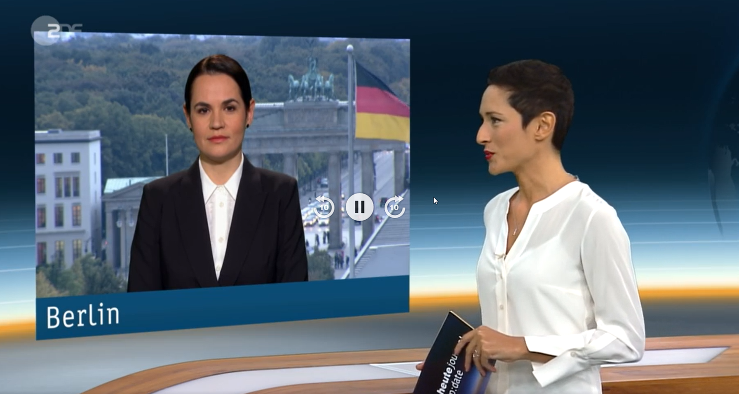 Swetlana Tichanowskaja im Gespräch mit Nazan Gökdemir 