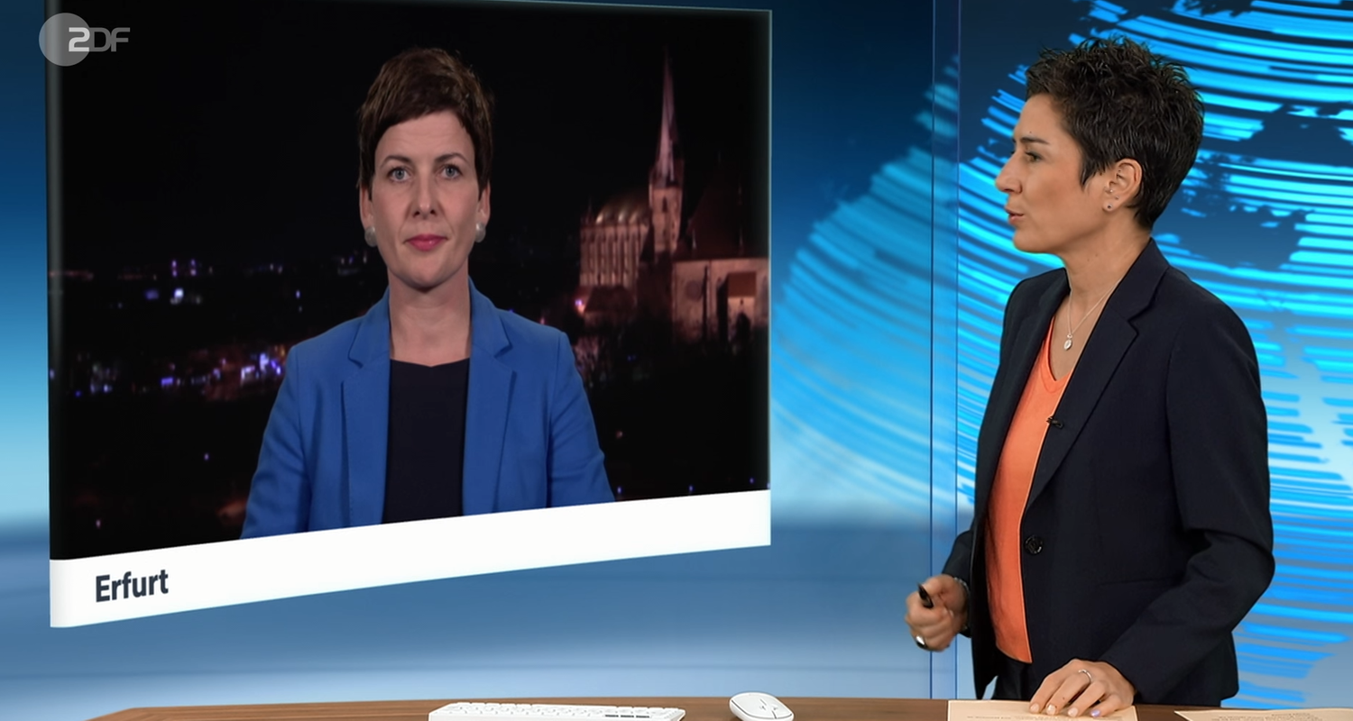 Schaltgespräch zwsichen Hayali und Haack