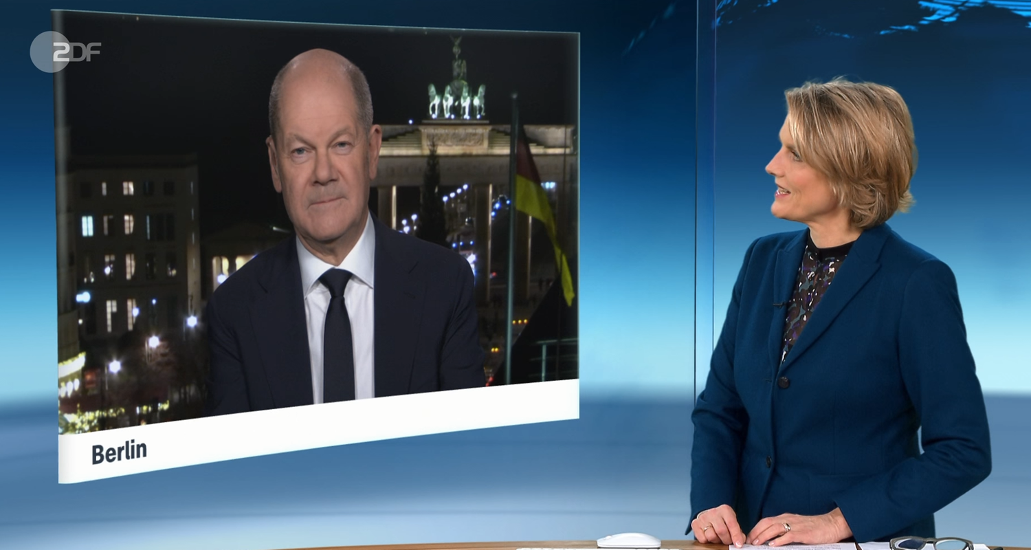 Schaltgespräch zwischen Slomka und Scholz