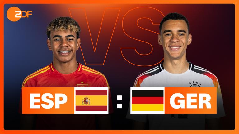 Spanien spielt gegen Deutschland