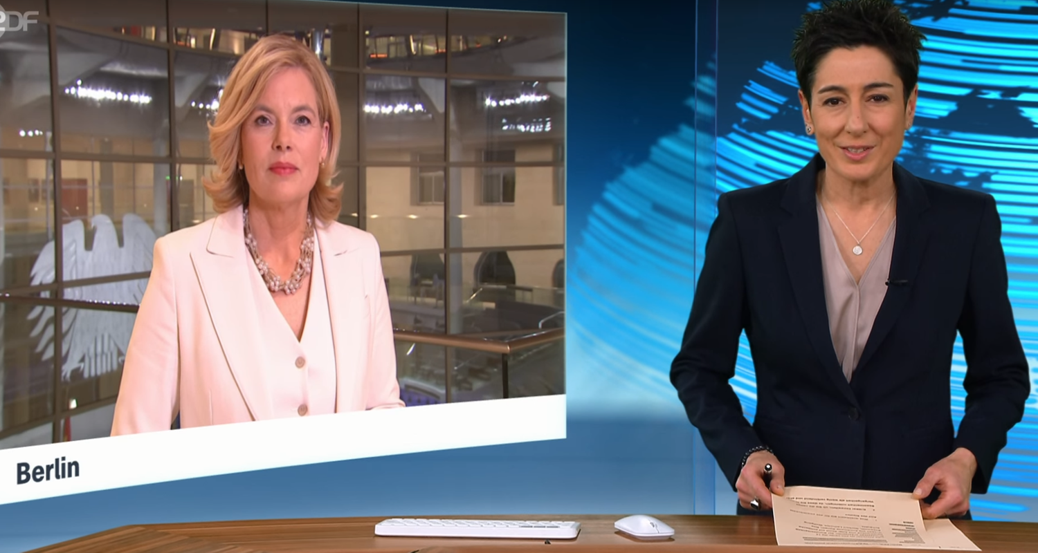 Schaltgespräch Hayali und Klöckner