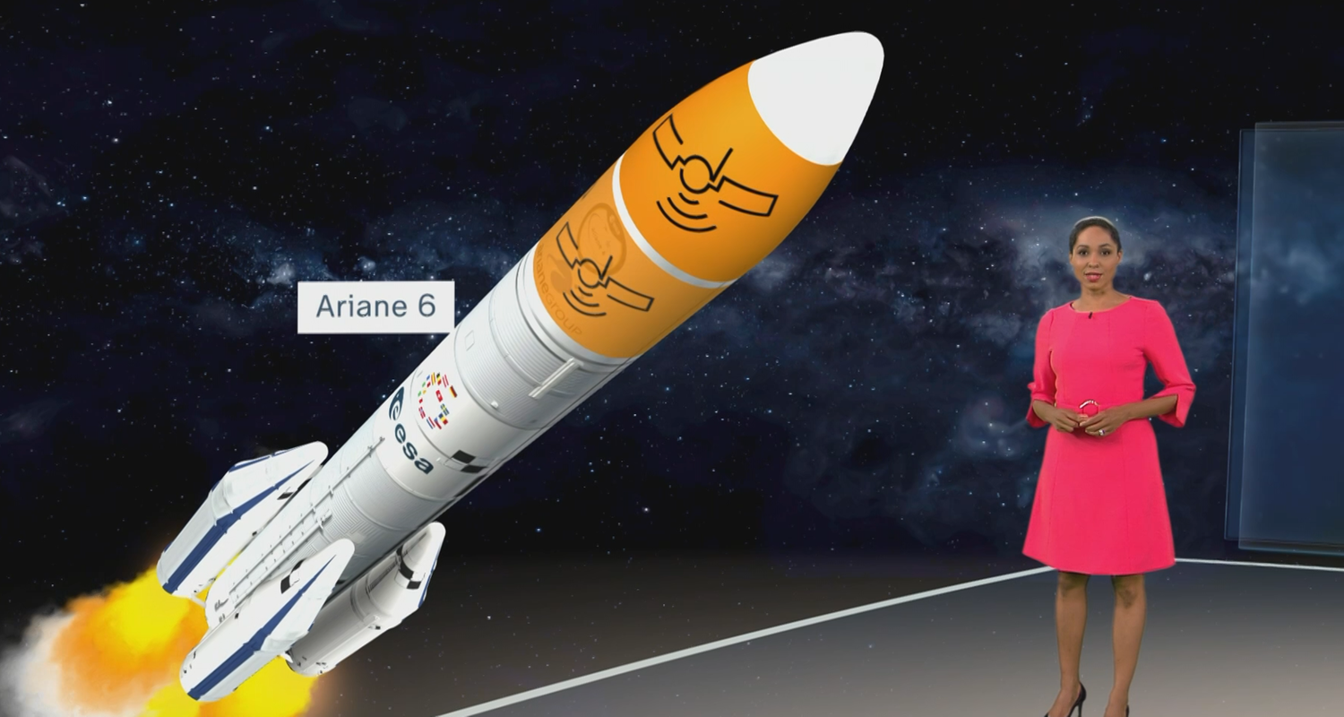 3D-Studio, 3D-Grafik, Jana Pareigis, Raketen, Ariane 1, Ariane 4, Ariane 6