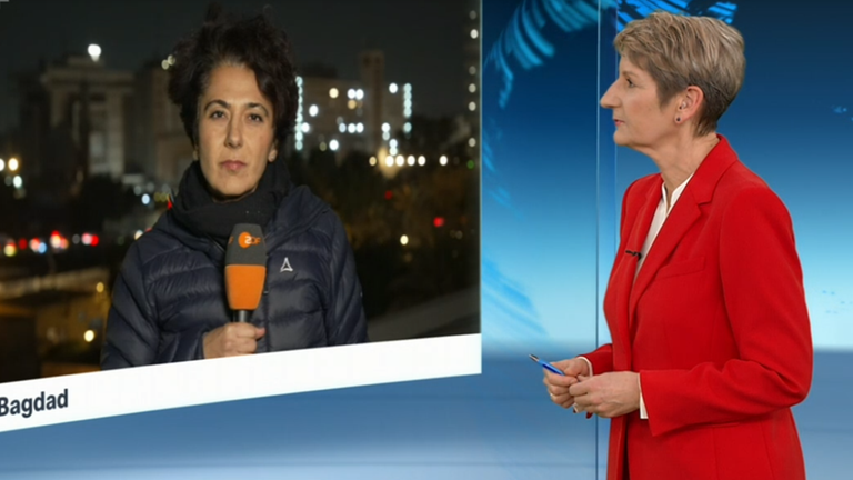 Schaltgespräch zwischen der Moderatorin Anne gellinek und der Korrespondentin Golineh Atai