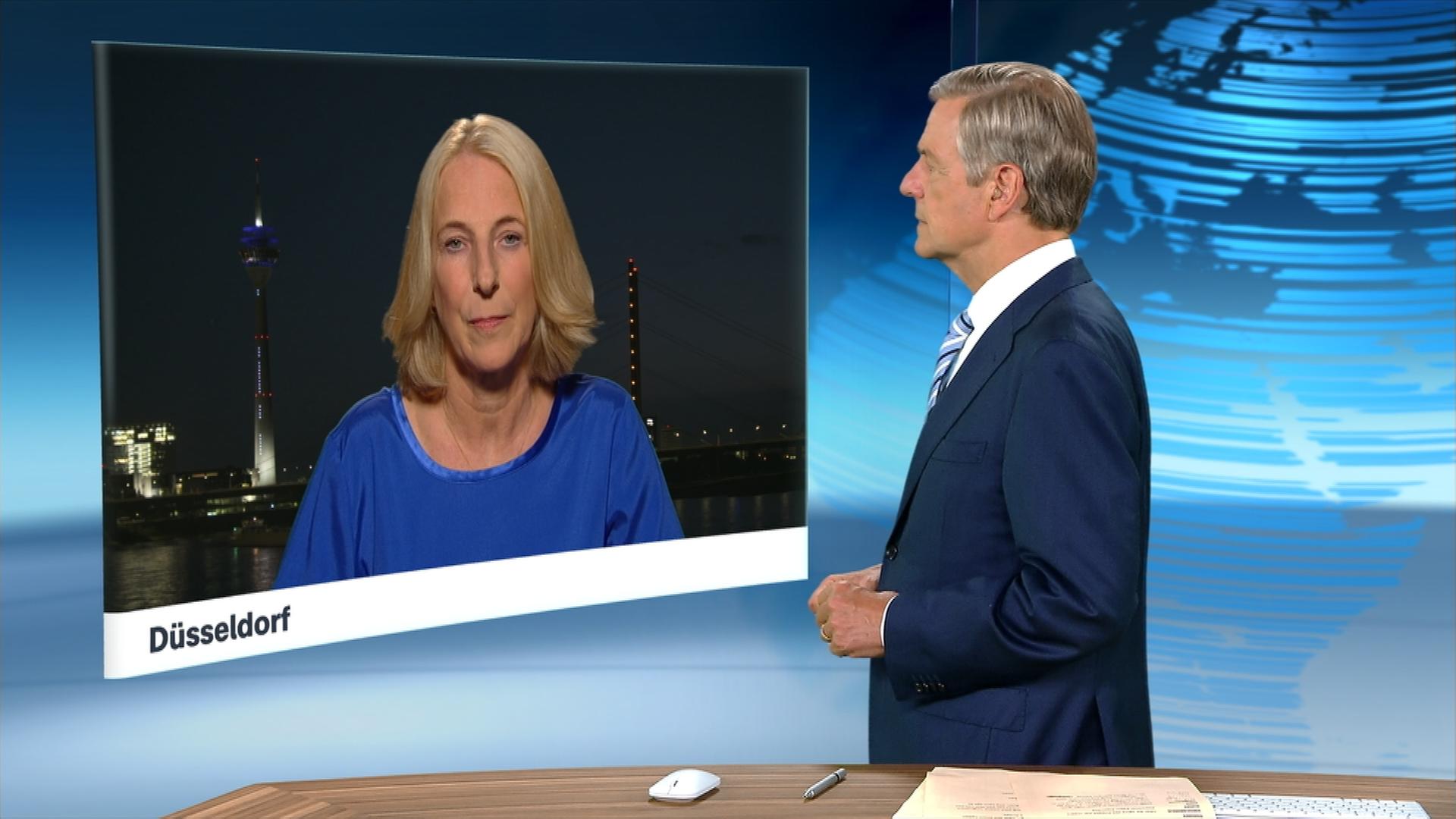Schaltgespräch zwischen Claus Kleber und Katrin Eigendorf aus Düsseldorf