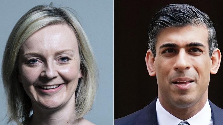 20.07.2022, London: Liz Truss und Rishi Sunak