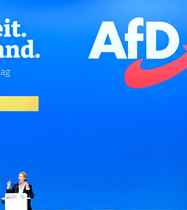 Tino Chrupalla und Alice Weidel auf dem AfD-Parteitag in Riesa, Sachsen, am 17.06.2022