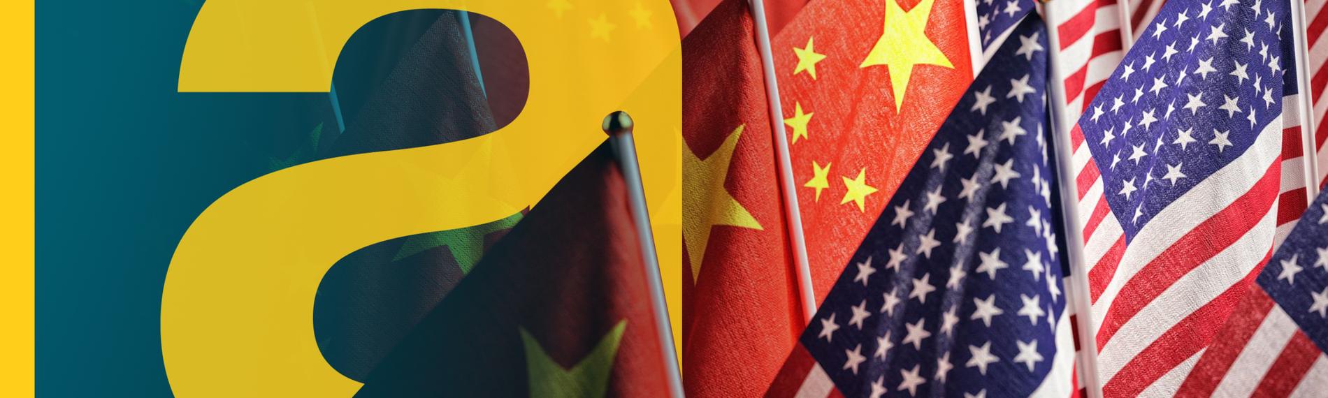 Flagge von China und USA