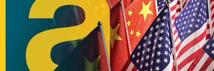 Flagge von China und USA