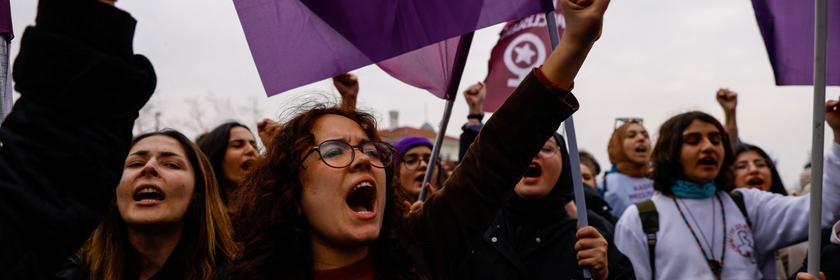 Protestierende Frauen