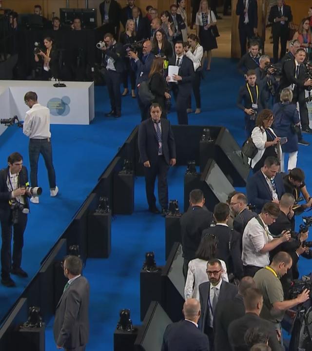 Bild aus der Halle vom Europa-Gipfel