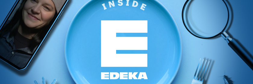 Teller mit Edeka-Logo
