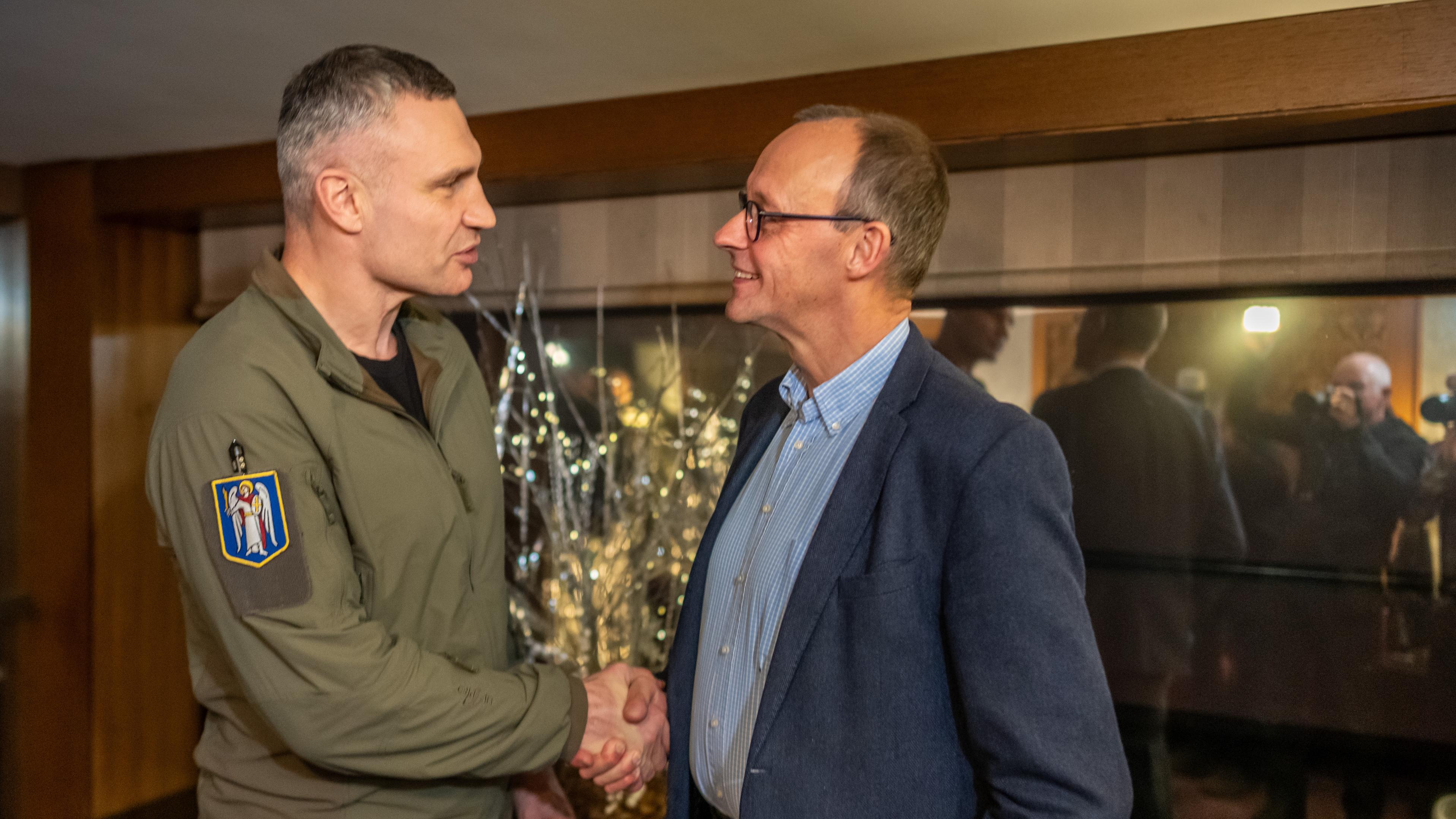 Unions-Chef Merz in der Ukraine