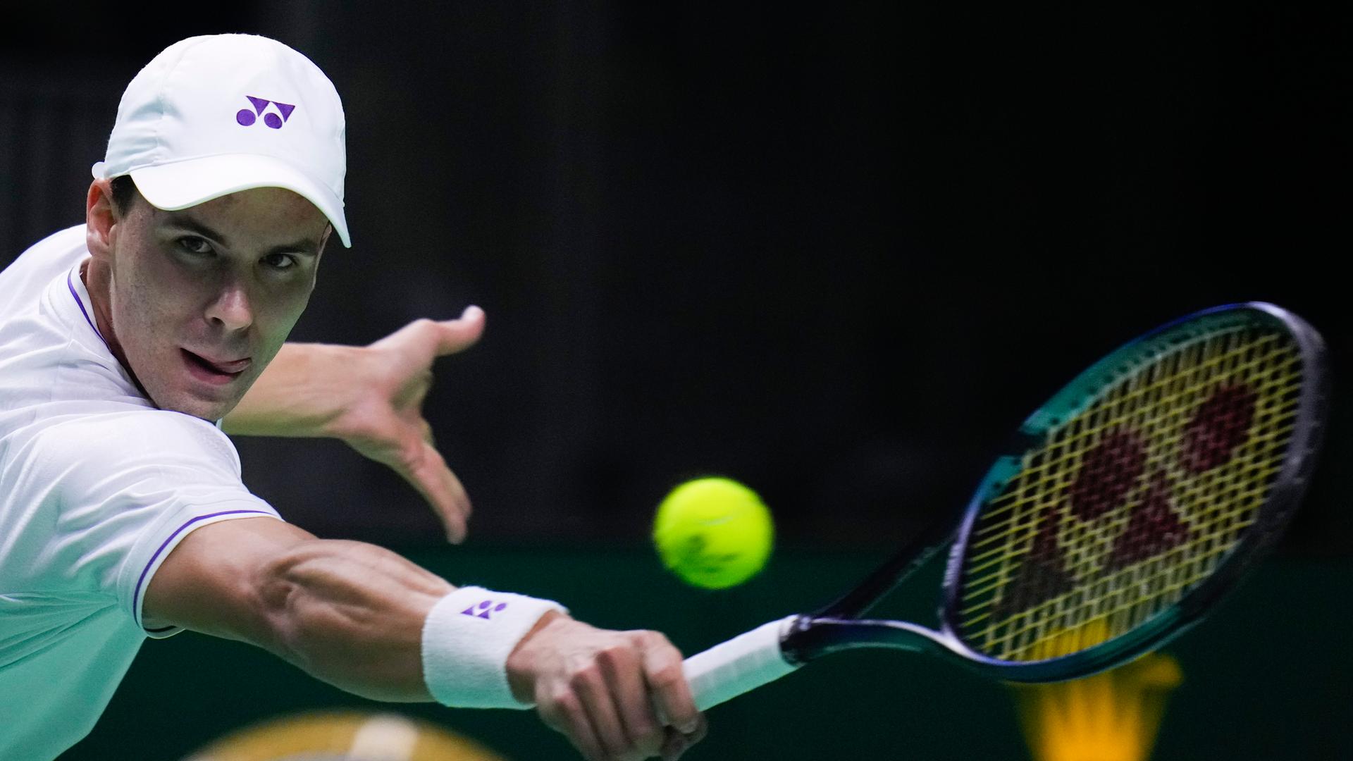 Jan-Lennard Struff beim Davis Cup in Malaga