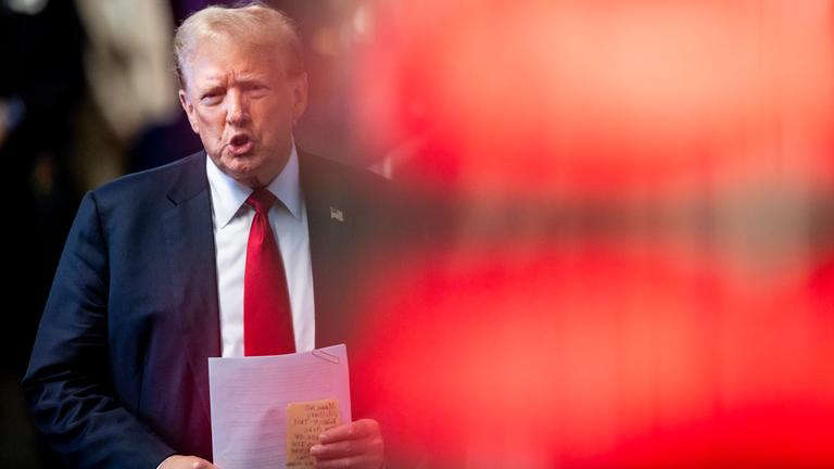 Former US President Trump attends hush money criminal trial