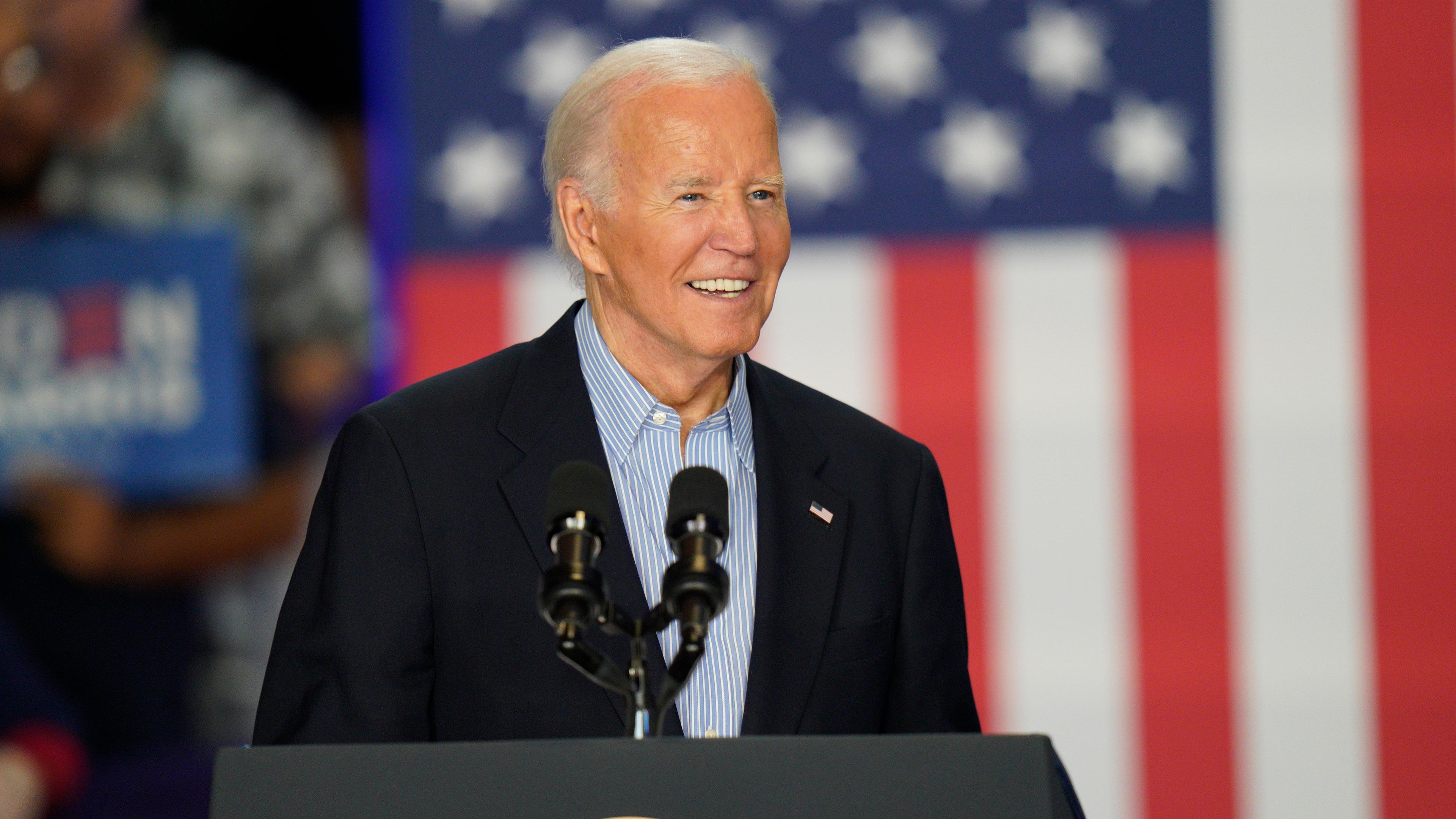 US President Biden campaigns in Madison, Wisconsin