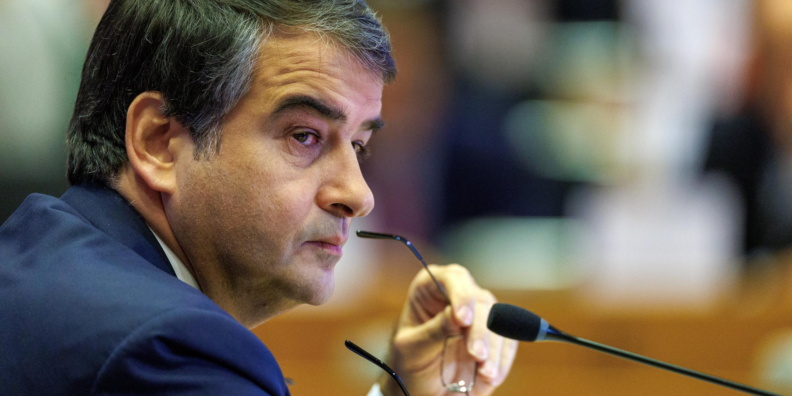 Raffaele Fitto attends his confirmation hearing before the European Parliament committees in Brussels