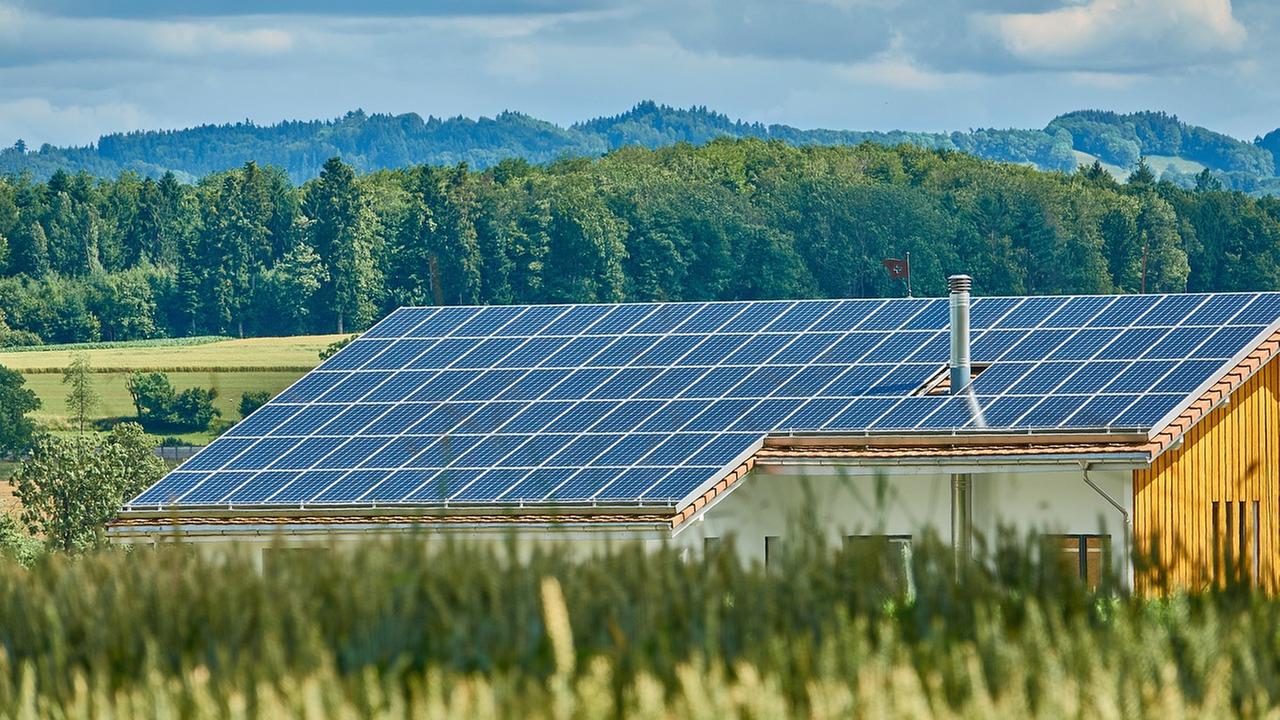 Solaranlage auf einem Hausdach