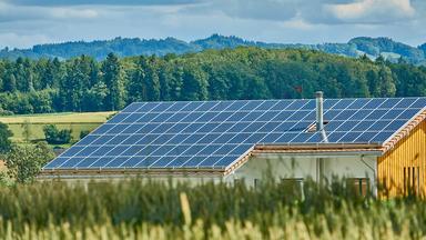 Solaranlage auf einem Hausdach