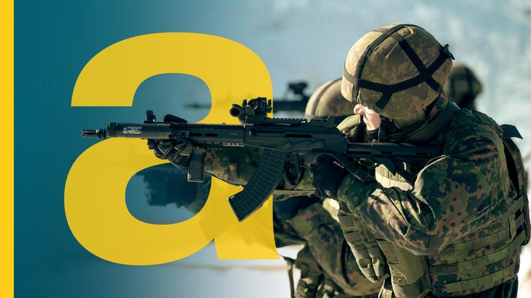 auf dem Bild erkennt man den geschlossenen Grenzzaun zwischen Finnland und Russland