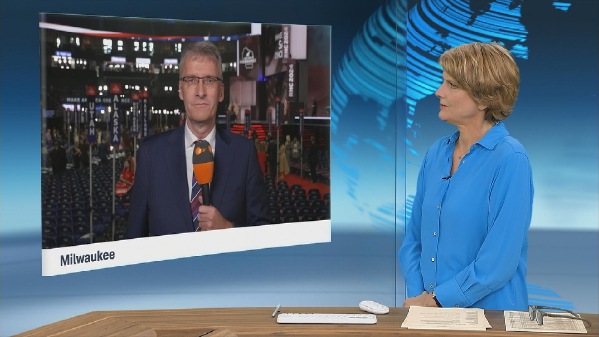 Marietta Slomka im Gespräch mit Elmar Theveßen