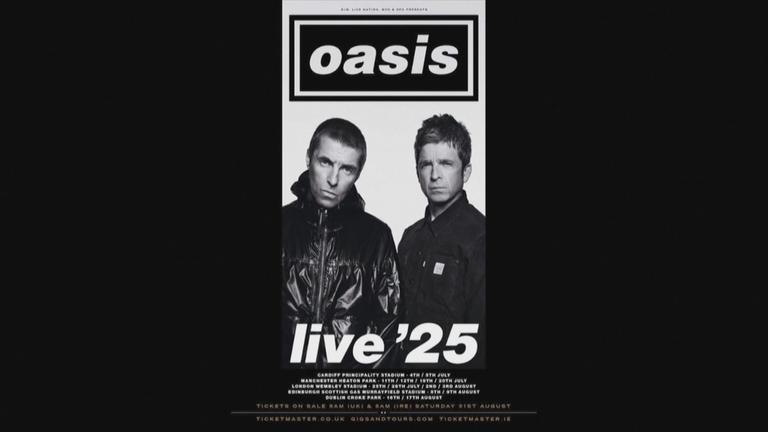 Tourplakat von Oasis-Tour 2025