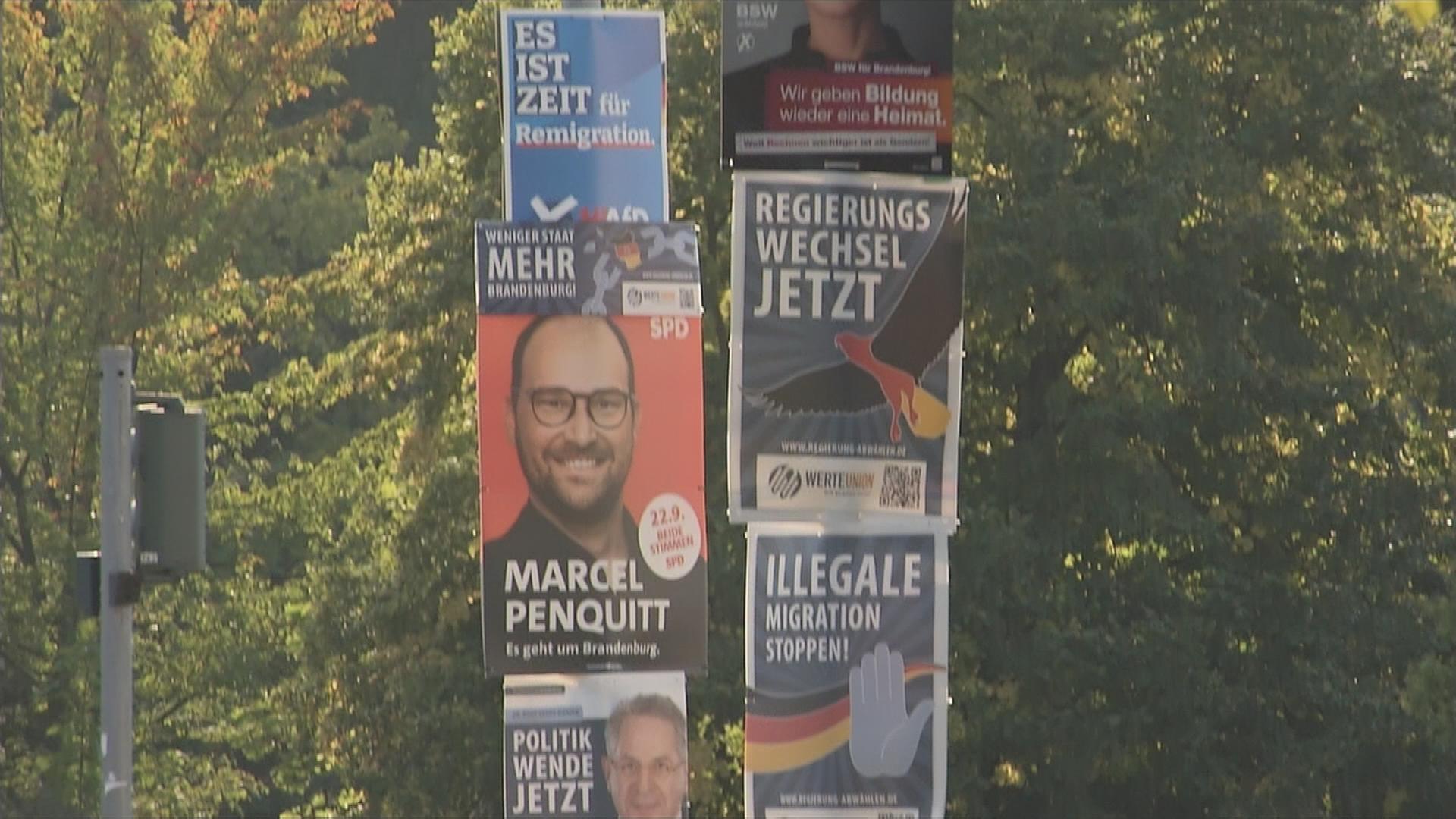Wahlplakate in Brandenburg