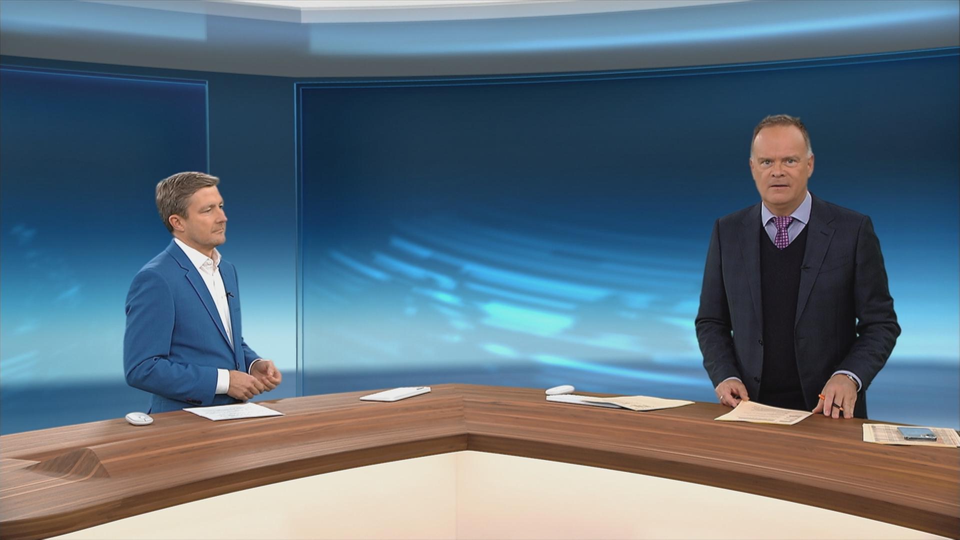 Christian Sievers im Studiogespäch mit Stefan Leifert