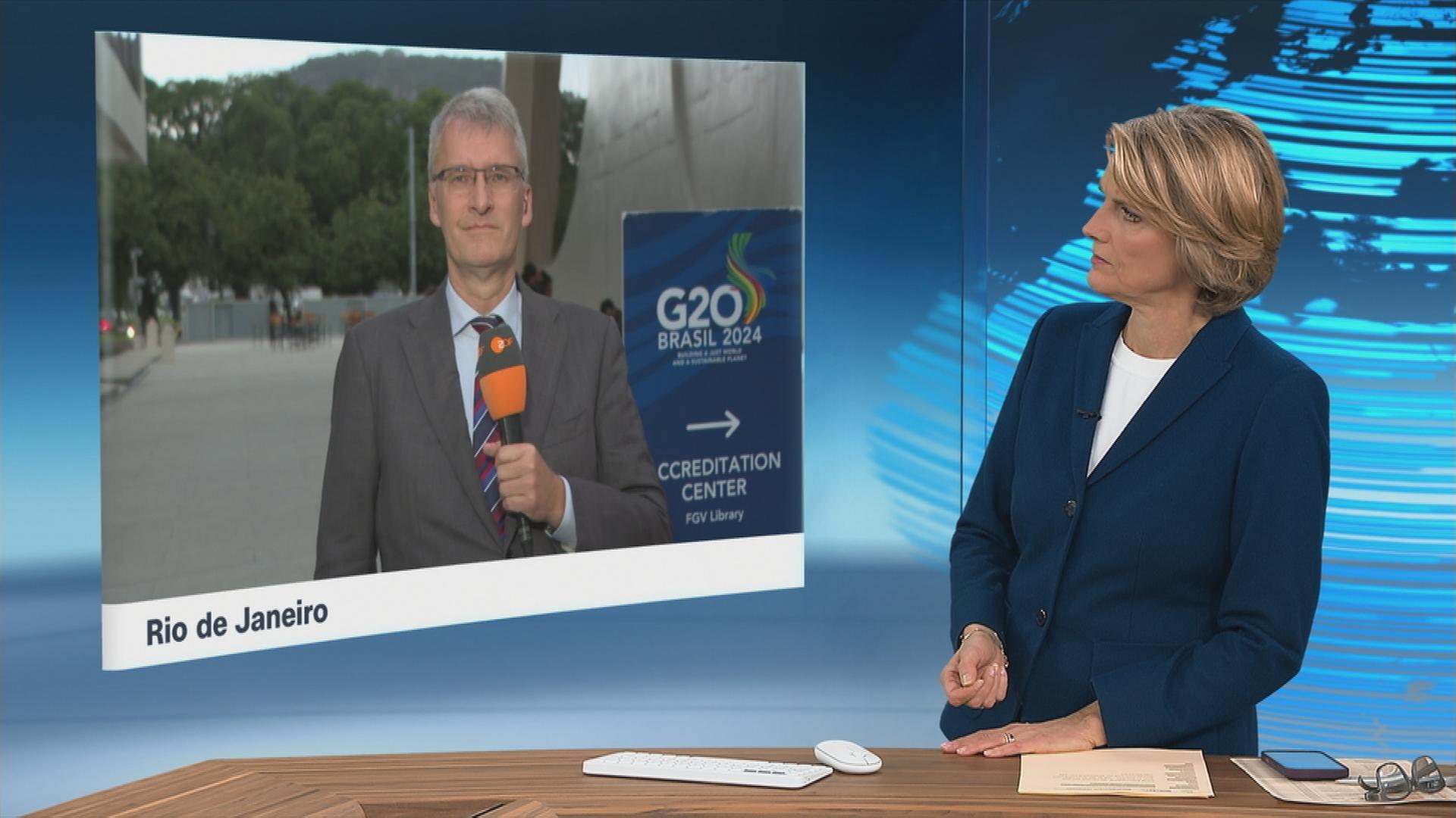 Schaltgespräch zwischen Theveßen und Slomka