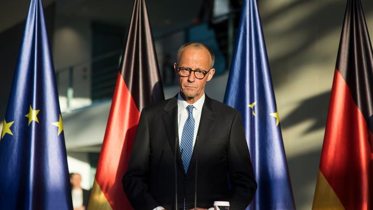 Amtsübergabe im Kanzleramt in Berlin