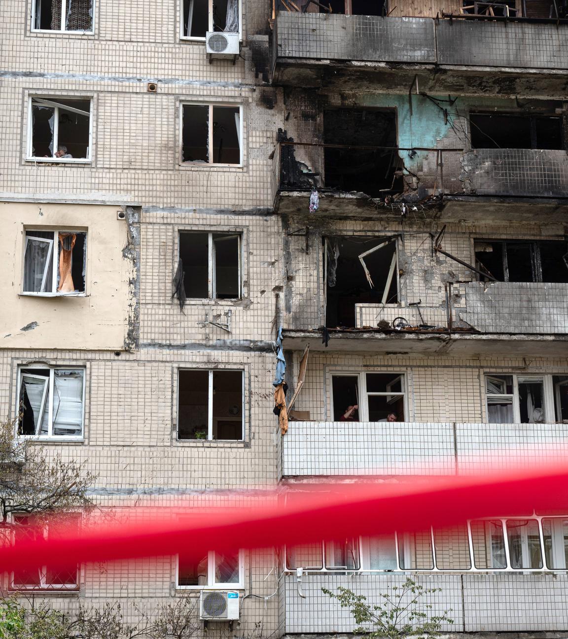 Krieg in der Ukraine: Russischer Raketenangriff auf Kiew