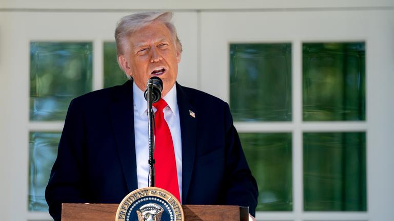 Donald Trump im Rosengarten