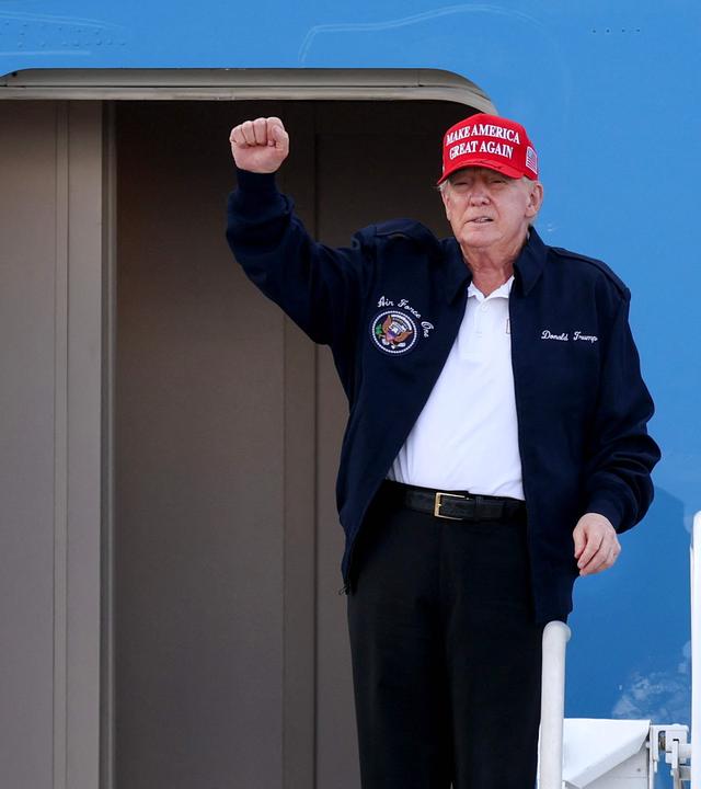 President Trump Arrives In Miami On Air Force One