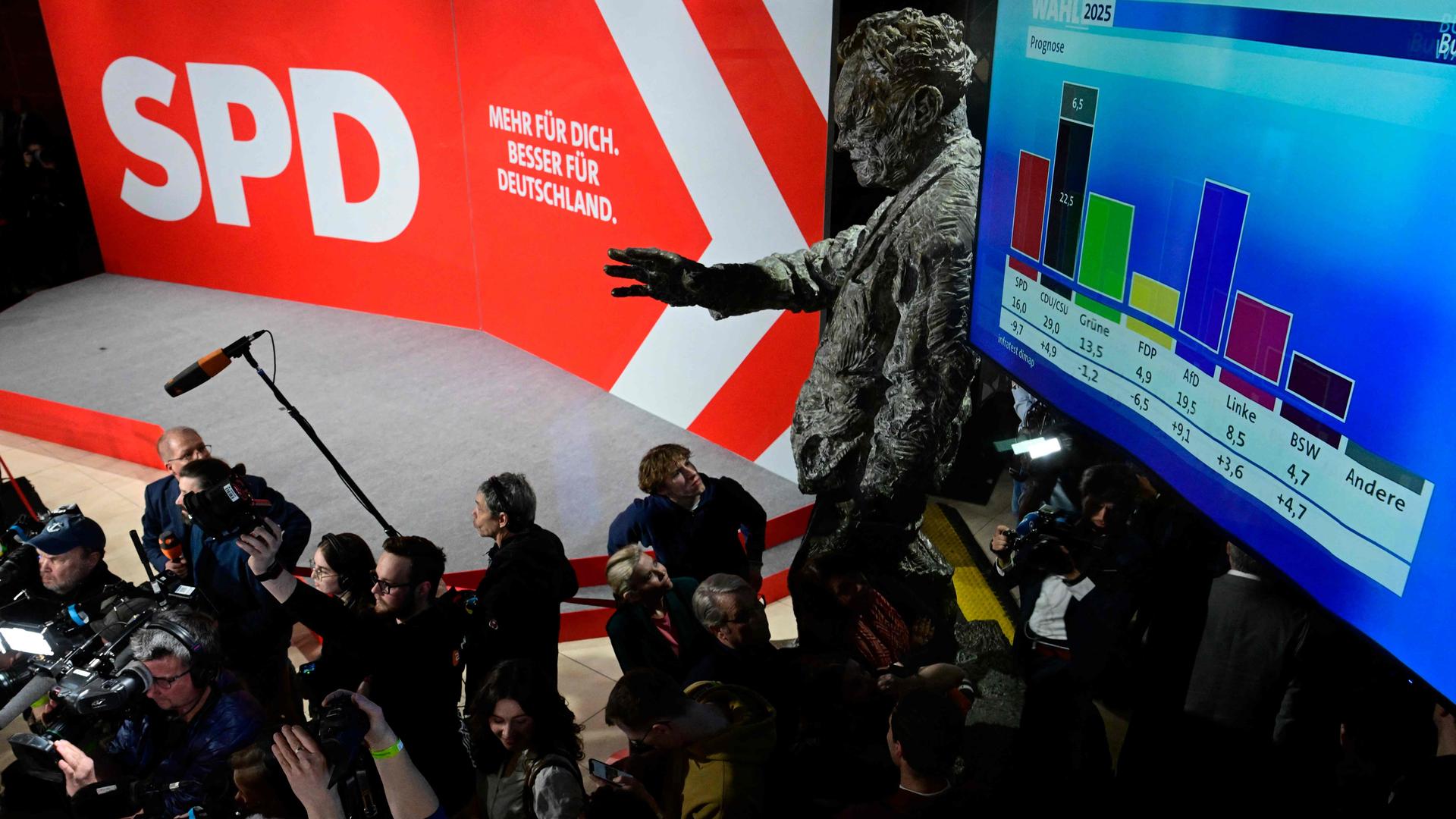 Electoral evening of Germany's Social Democratic Party (SPD)