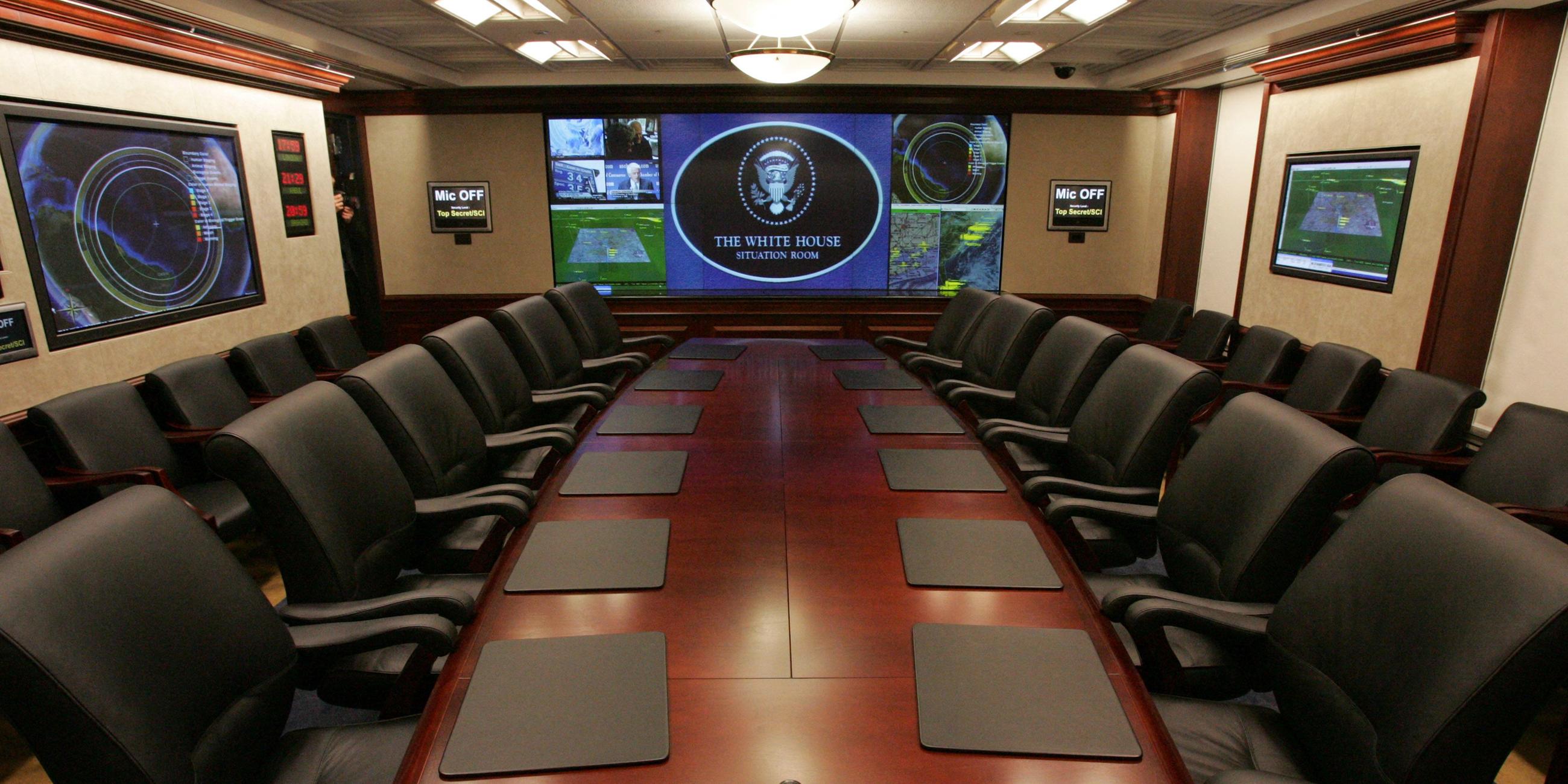 Situation room im weißem Haus zum Iran-Israel-Konflikt