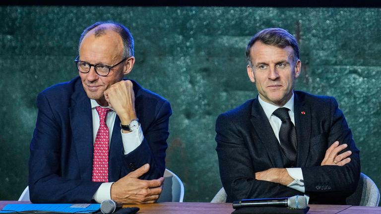 Merz und Macron auf Digital-Gipfel