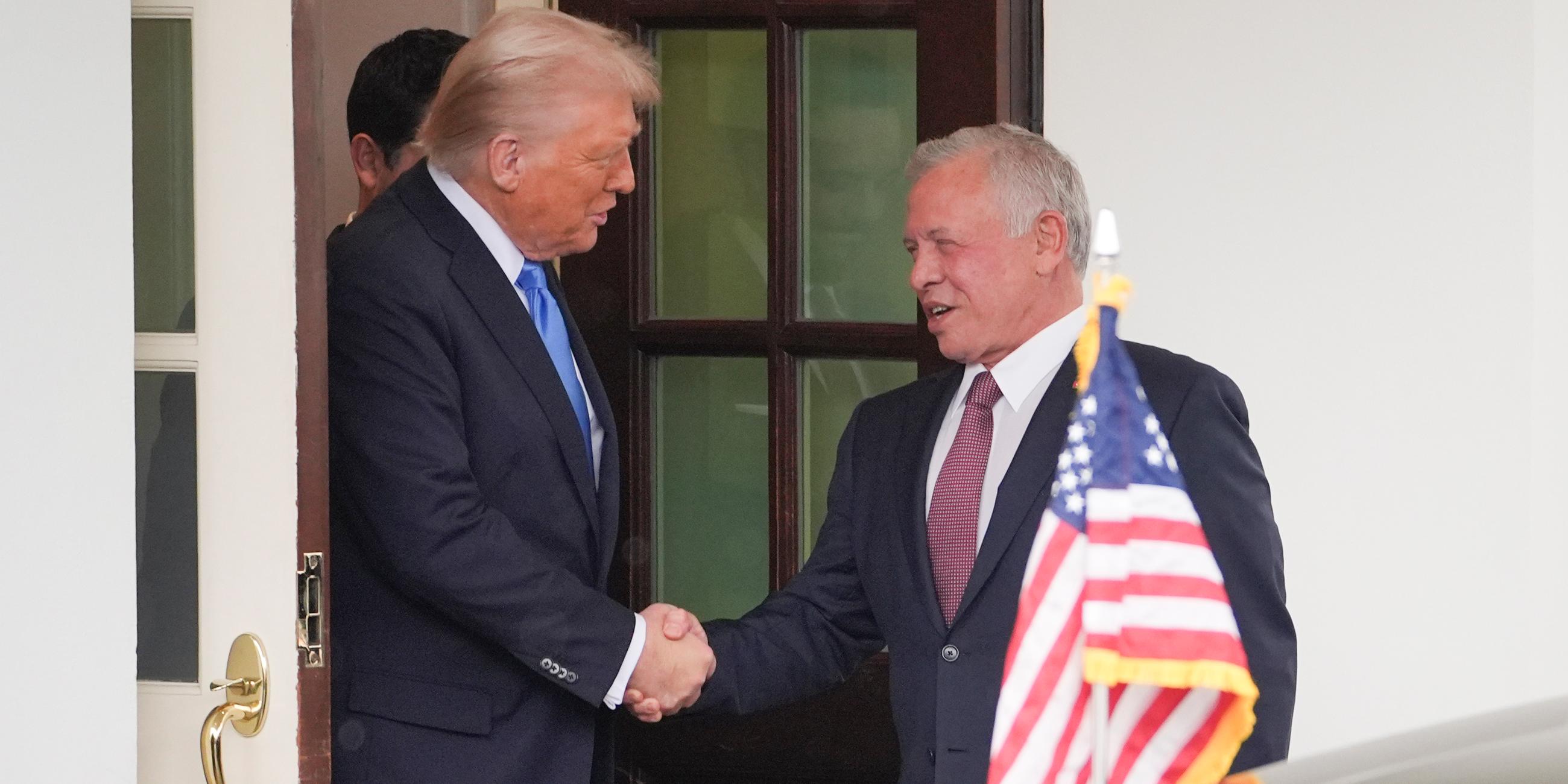Jordan's King Abdullah II and Donald Trump