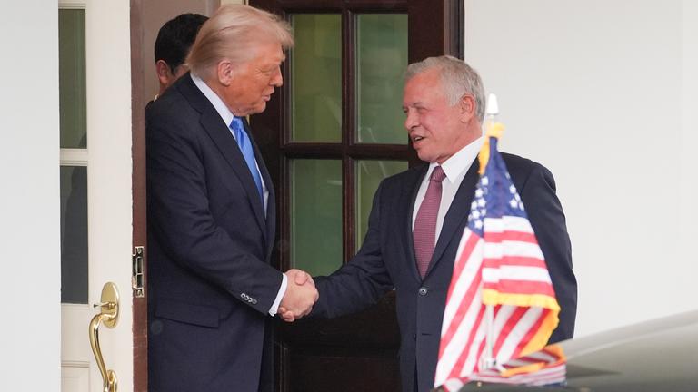 Jordan's King Abdullah II and Donald Trump