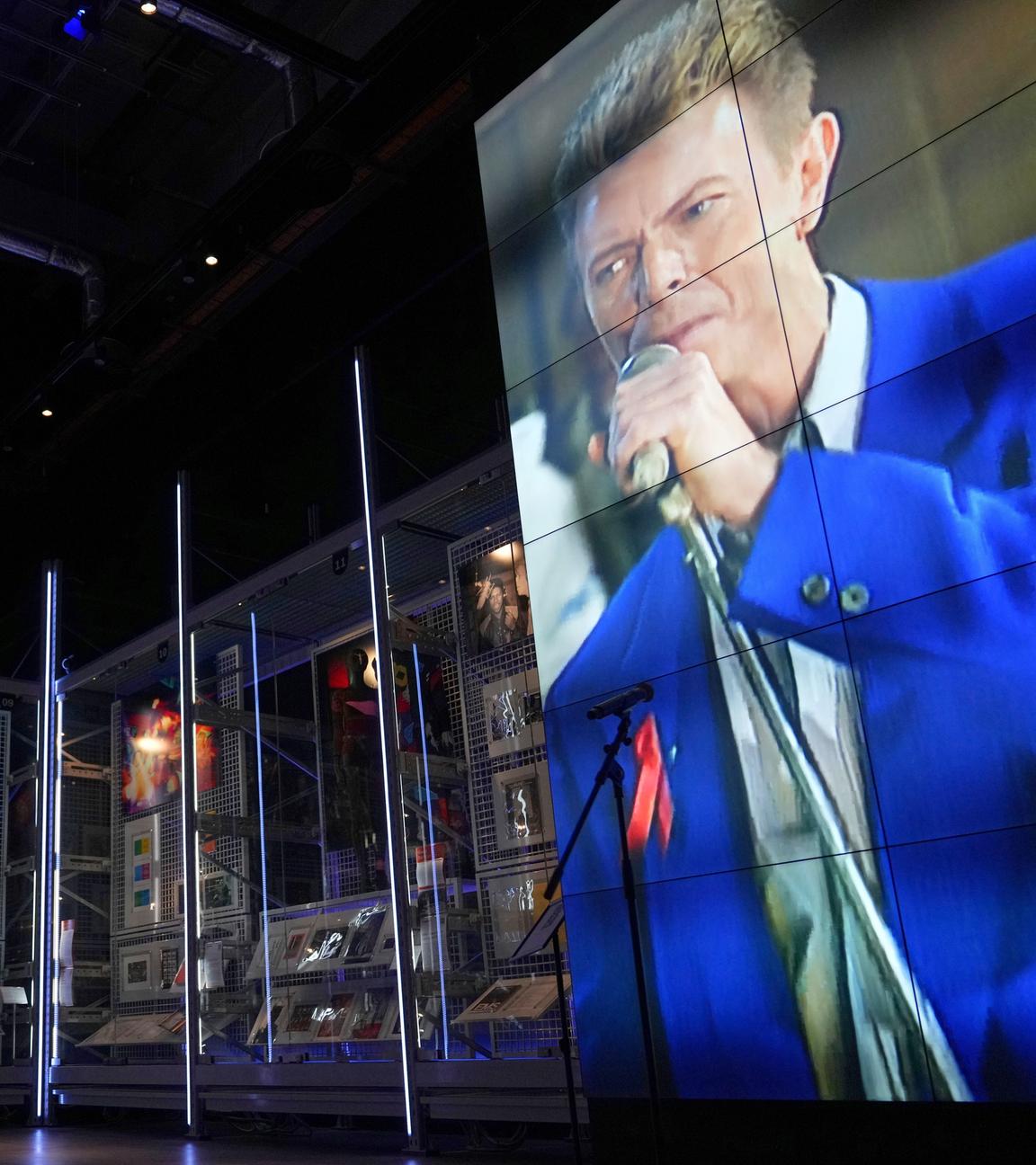 Ein Gesamtblick auf das David Bowie Centre, ein neues Archiv im V&A East Storehouse in London, am Mittwoch, 10. September 2025, vor seiner öffentlichen Eröffnung am Samstag.