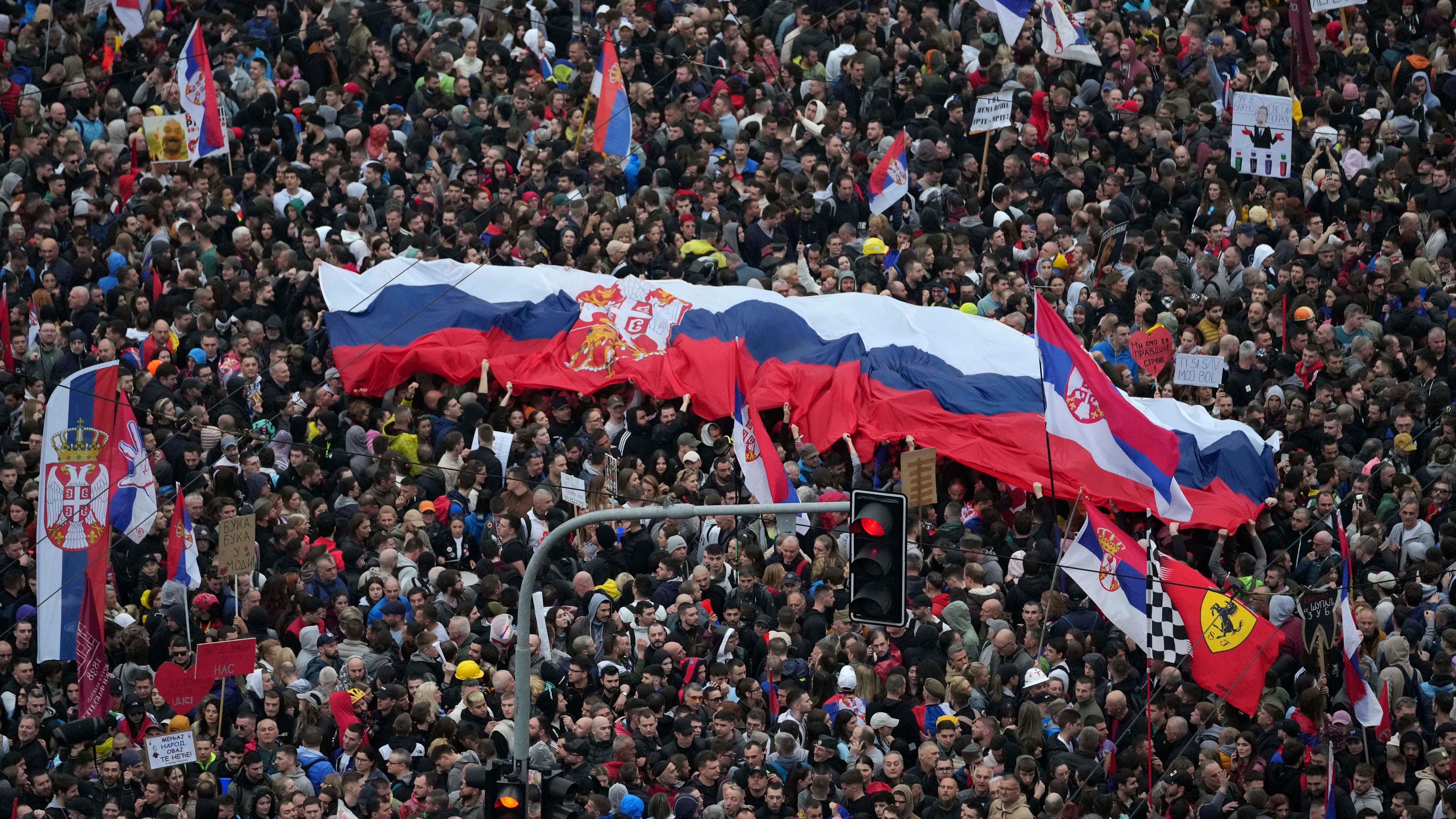 APTOPIX Serbia Protest Tensions