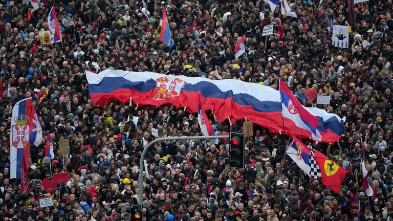 APTOPIX Serbia Protest Tensions