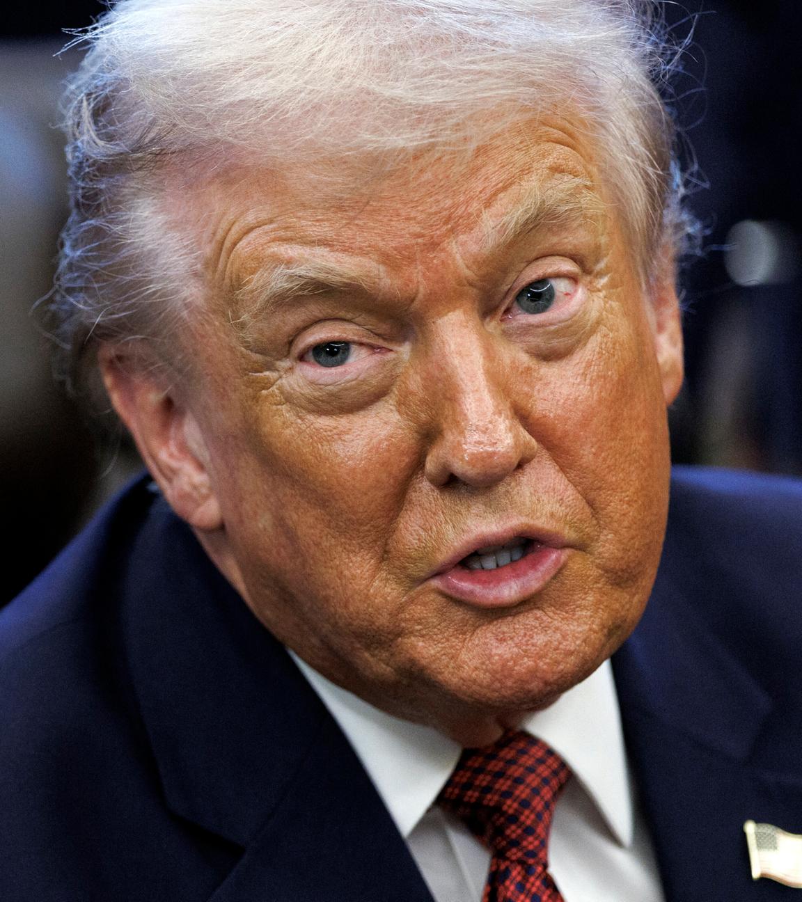 Nahaufnahem des Gesichts von Donald Trump