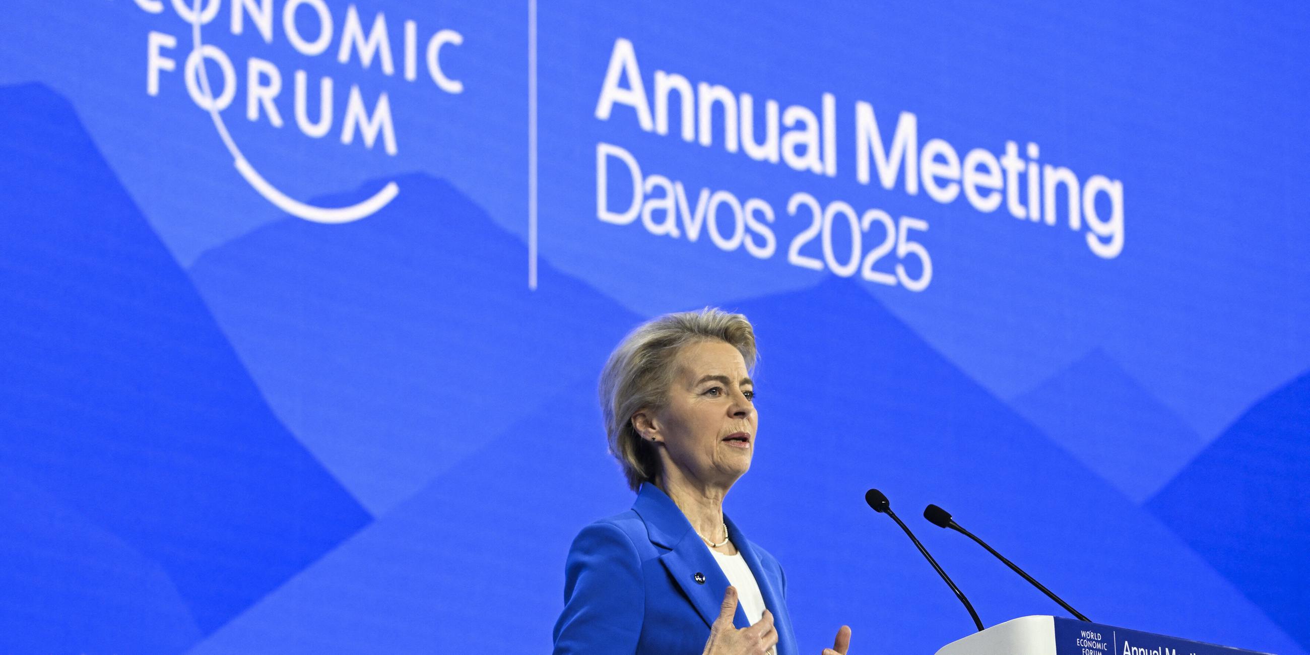 URSULA VON DER LEYEN beim Weltwirtschaftsforum in Davos