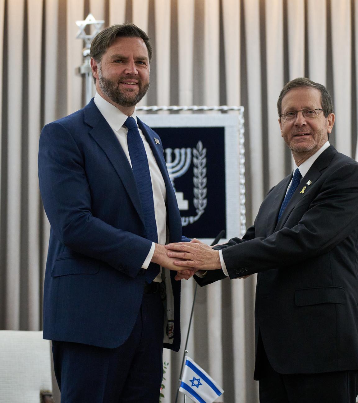 US-Vizepräsident Vance besucht Herzog in Israel