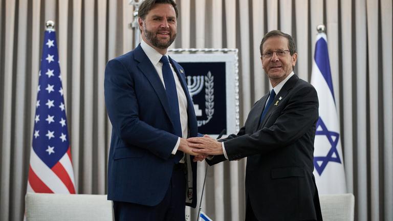 US-Vizepräsident Vance besucht Herzog in Israel
